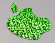 Glitter Green Color Changer Logo Overlay for the new Apple Retina 12" Macbook