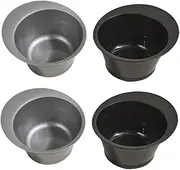Vaguelly 4pcs Hair Mask Baking Oil Bowl Color Hair Mask Dying Bowl DIY Salon Hairstylist Mixing Tint Cup Hairdressing Dye Tool Large Hairdressing Salon Tool Pp Black