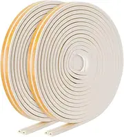 WOTOW Weatherproof Sealing Strip, 2 Rolls of 66ft Window Wind Plug Insulation Tape Door Weather Strip Heat Insulation Kit Door Bottom Seal Suitable for Cold Dust Insect and Noise
