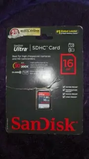 SanDisk Ultra 16GB SD/SDHC 30 MB Class 10 Memory Card EX NEW