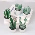 Plant Potted Simulation Succulents Artificial Cactus Bonsai Floral Decor