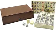 Classic Mahjong tilee - Authentic Chinese Set, Compact gamingg Case | Lightweight Durable Design, Multipurpose Family Entertainment, Efficient Strategy Play, Portable Secure Attachment for Home Use