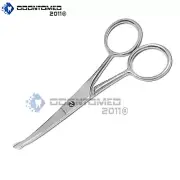 3 Pieces Mustache Nose Ear Hair Remover Scissors 3.5" Curved Men & Women Child