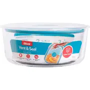 Decor Vent & Seal Glass Container Round 750mL