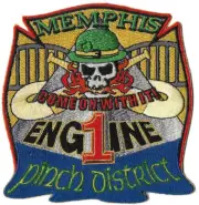 Memphis Engine 1 Come On With It Pinch District NEW Skull Fire Patch