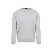 [Kiton] Kiton-Light Grey Cotton Pullover-Uomo L STAND