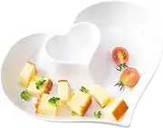 KUNANG Porcelain Chip and Dip Serving Set,Perfect for Chips and Dip, Veggies, Candy, White