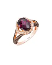Le Vian 14K Rose Gold 3.80 ct. tw. Diamond & Rhodolite Ring