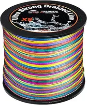 RUNCL Braided Fishing Line with 8 Strands, Ultra Strong Braided Line Zero Stretch Smaller Diameter Multiple Colors 328Yds/300M 109Yds/100M for Freshwater Saltwater Fishing