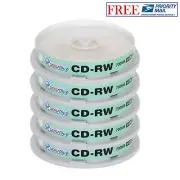 50 Pack Smartbuy CD-RW 1-12X 700MB/80Min High Speed Branded Logo Rewritable Disc