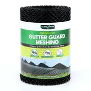 Black Rolls Gutter Mesh Guard 5m x 16cm Leaf Mesh Deluxe Home Garden