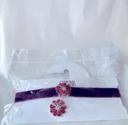Mia Collection Burgundy Necklace Chocker Set