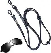[Meindin] Eyeglasses Strap - Glasses Lanyard | PU Leather Cord Adjustable String Retainer for Men Women Outdoor Sports Swimming Travel