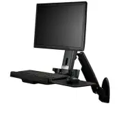 StarTech Wall Mounted Sit Stand Desk - for Single Monitor up to 24" [WALLSTS1]