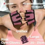 Gym Gloves Weight Lifting Fitness Bodybuilding Strength Training Women Men Pink