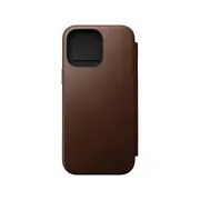 NOMAD Leather Folio Phone Case for iPhone 16 Pro Max - Brown
