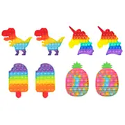 8 Packs Pop It Fidget Multicolor Sensory Toys for Kids