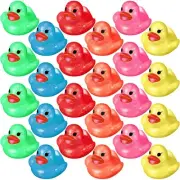 60 Pcs Glitter Rubber Duck Assortment Duckies for Kids Colorful Glitter Mini ...