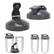Nutribullet Lid Blender Flip Top Replacement Parts - Compatible with Nutribullet 600w / 900w - To-go Lid Accessories