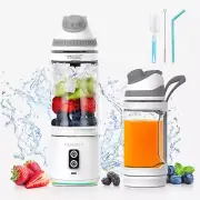 Portable Blender Cordless, 24Oz Blender Cup Sporty Bottle with Sip Spout, Travel