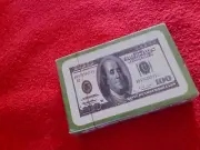 Playing Cards - Novelty Deck w/Photo of Benjamin Franklin - $100 Bill - New