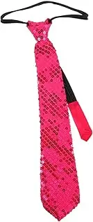 [KOMBIUDA] Sparkly Sequin Tie for Men Zipper Necktie for Weddings Halloween Year Festive Events Glamorous Dance Performance Necktie