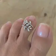 Sterling Silver Leaves Toe Ring, Leaf Ring, Silver Rings, Tree Ring