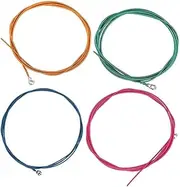 Hoement 4pcs Strings String Electric Bass Strings Set Durable Bass Accessory for Easy Replacement Unique Appearance