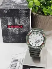 Casio G-Shock GA-2100 Green Transparent Mod – Custom Inner Ring – Original Watch
