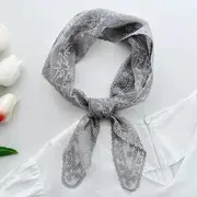 Lace Trim Triangle Bandana F6-X1A50064-4 - Gray - One Size