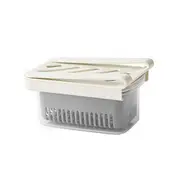 Storage Box Safe Healthy Stable Refrigerator Fruit Vegetable Drain Crisper Fresh-keeping Rectangle Box Kitchen Storage Container