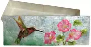 Capiz Shell Trinket Box, 9", Hummingbird