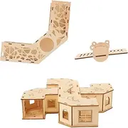 Hohopeti 1Set Safe Wooden Hamster Maze Interactive Tunnel Plaything with Seesaw Hamster Exercising for Pets Fun Activity for Pet Engagement