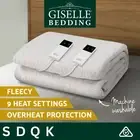Giselle Electric Blanket Fleecy Underlay 9 Heat Levels Timer Machine Washable