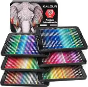 180 Coloured Pencils, Professional Drawing Set, Numbered, Soft Core Colouring Pencils for Kids Adults Shading, Coloring, Blending and Layering