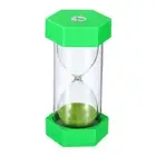 3 Minute Sand Timer, Hexagon Small Sandy Clock, Count Down Sand Glass Green