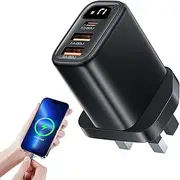 Multi-Port Charger | Fast Charger Block | with Digital Display Portable Outlet Safety, 17W Protects Every Device for Travel