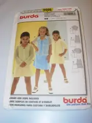 GIRLS CHILDS UNCUT BURDA 9996 Sewing Pattern DRESS JACKET BLOUSE PARTY SIZE 4-10