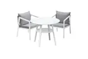 Livsip Outdoor Dining Setting Furniture Bistro Set 3PCS White