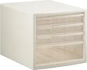 Nakabayashi A4E-S4W A4 Letter Case, 4 Tiers (3 Shallow + 1 Deep), White