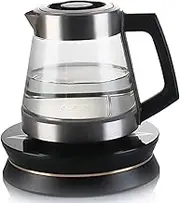Electric Kettle Glass 1.2l 1000whidden Handle Automatic Water Filling Retractable Tea Strainer Separate Base for Multi-Stage Temperature Adjustment Hot Water Dispensers (A) lofty ambition KeYJ