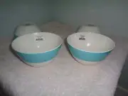 4 Lenox Continental Dining Aqua Rutherford Circle Coupe Bowls