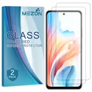 [2 Pack] OPPO A79 5G Tempered Glass 9H HD Crystal Clear Premium Screen Protector by MEZON – Case Friendly, Shock Absorption (OPPO A79 5G, 9H)