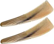 Gogogmee Pcs Handmade Ox Horn Combs for Scalp Massage Detangle Fine Tooth Anti-static Hair Massager Comb Set