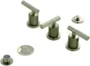 Kingston Brass KB632.KNL Convergent 1.5 GPM Widespread Bidet - Nickel