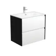 Fienza Joli Amato 750 Bathroom Vanity Wall Hung Vanity Black Panels JOL75BWB