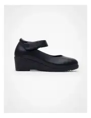 [Taking Shape] Orthotic Ankle Strap Court Shoe Black