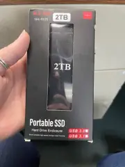 Portable M.2 solid state drive with 2TB storage type C ISB 3.0 and 3.1