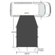 Car Awning Sun Canopy Camping Hiking Fire Retardant Sunshade