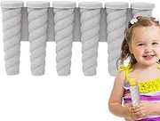 Homemade Ice Pop Molds, 6-Cavity Silicone Pop-Making Mold, Easy to Release Ice Lolly Maker, Ice Pop Moulds, Ice Lolly Making Aid for Jelly Jam Pudding Yogurt Fruit Juice